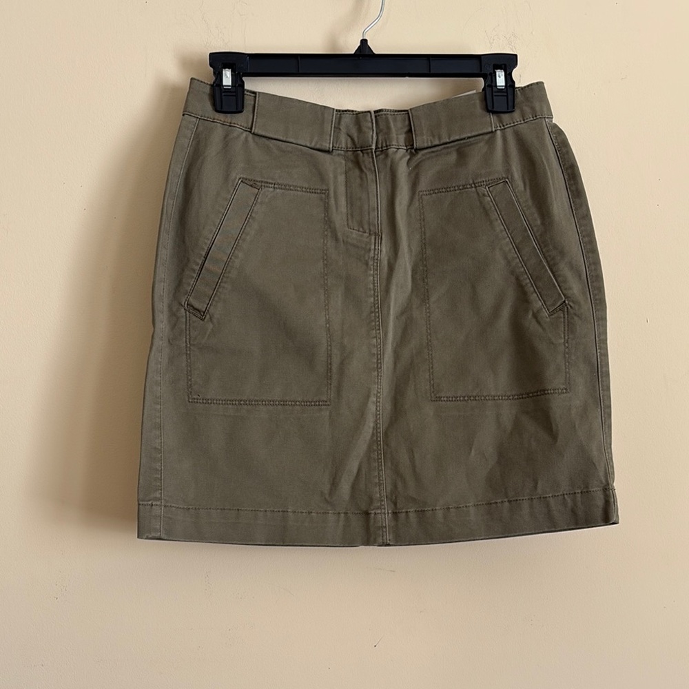 NWT G.H. Bass & CO. Utility Olive Green Mini Skirt Size 0